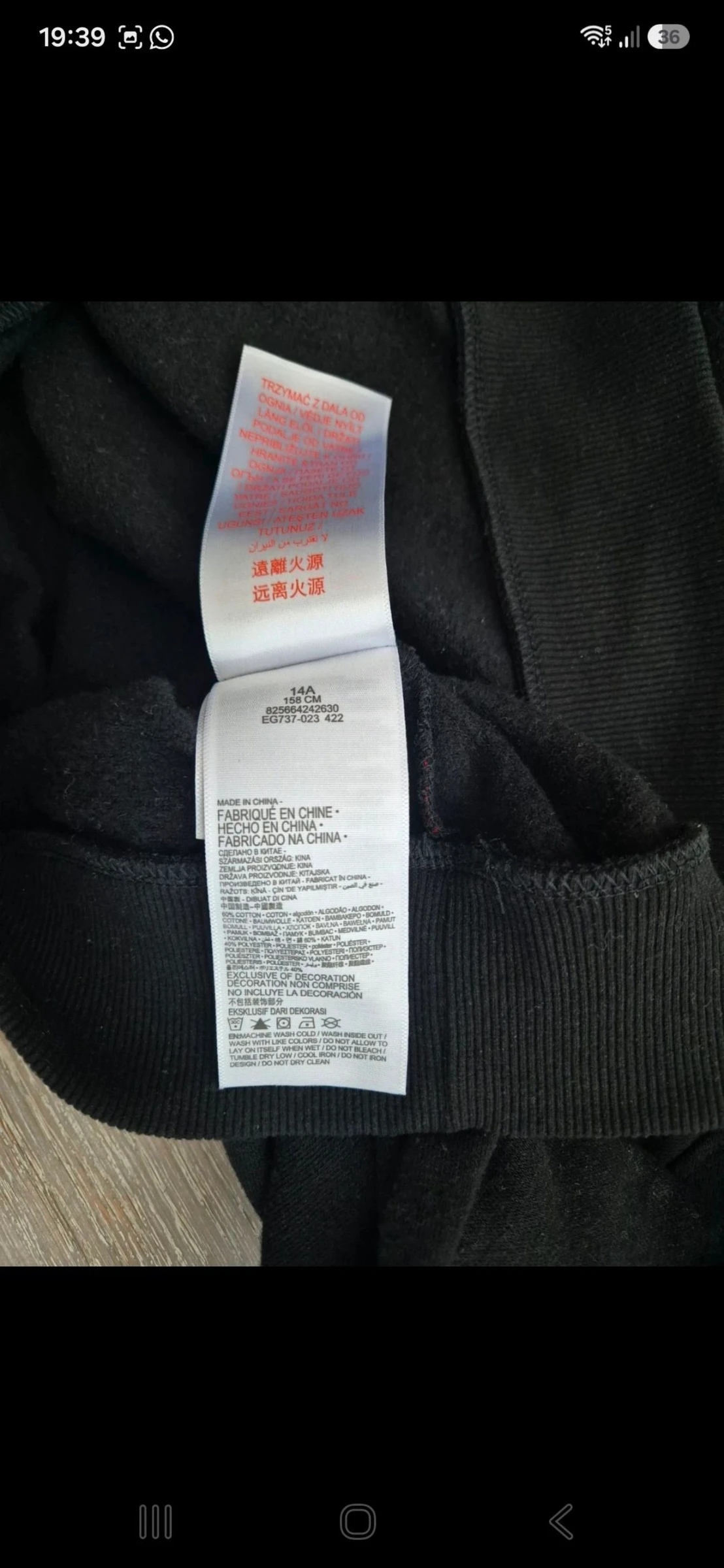 Suéter preto Levis. Tamanho 14 – photo 6